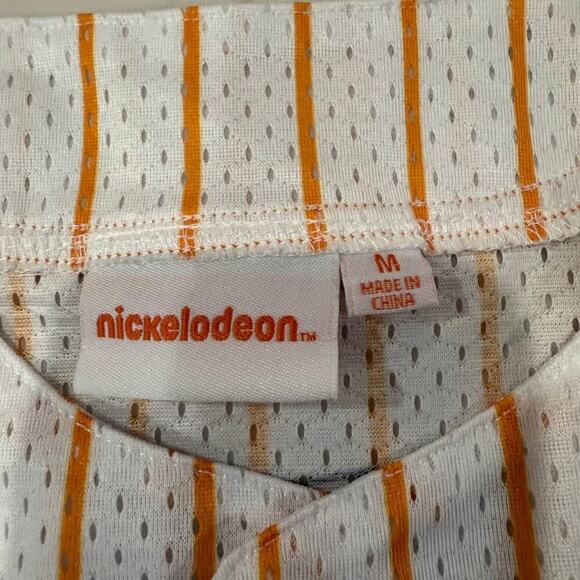 Nickelodeon y2k Retro Graphic Baseball Jersey Men's Medium Orange/White Rugrats - Picture 4 of 10
